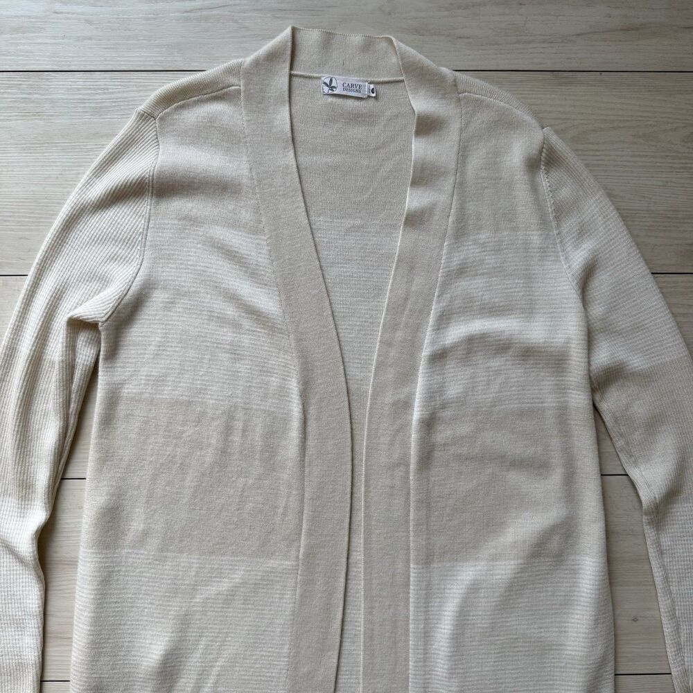 Carve Designs Long Line Sweater Women’s Medium Non-Mulesing Blend Wool Cardigan - Picture 12 of 16